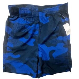 GapFit KidsYouth L(10) Blue Camo Athletic Shorts New With Tags Boys Gym Sport J4